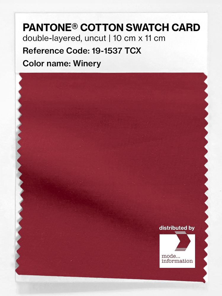Product image 1 of the product “PANTONE® COTTON SWATCH CARD 19-1537 TCX Winery ”