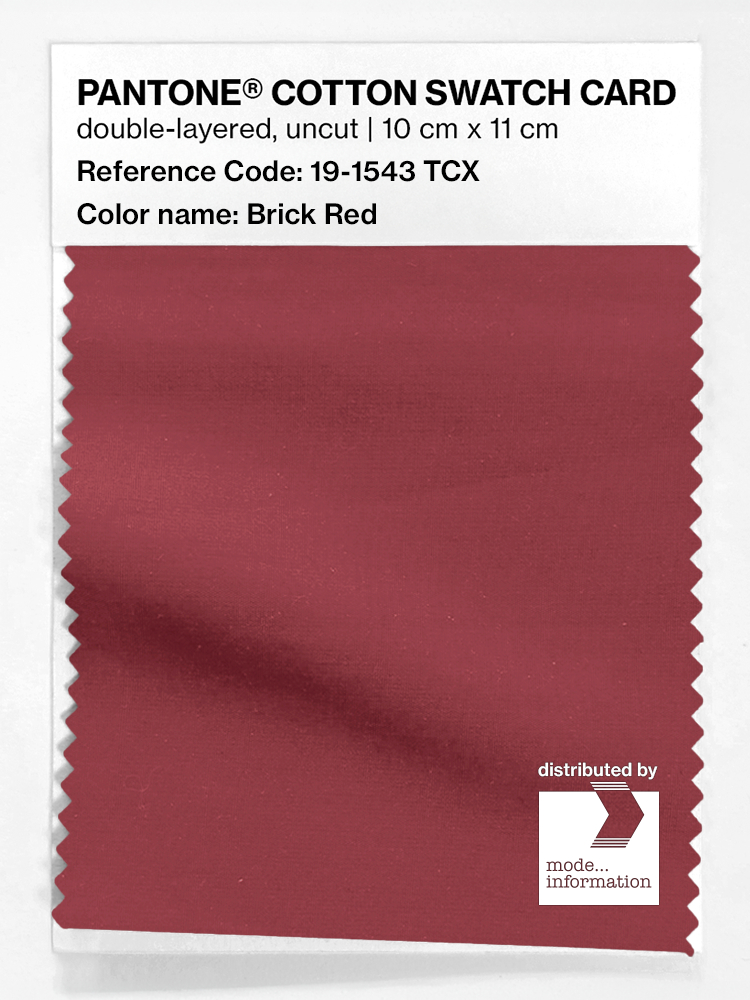 Artikelbild 1 des Artikels “PANTONE® COTTON SWATCH CARD 19-1543 TCX Brick Red “