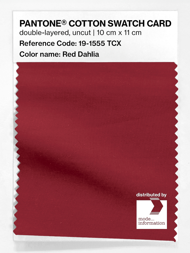 Artikelbild 1 des Artikels “PANTONE® COTTON SWATCH CARD 19-1555 TCX Red Dahlia “
