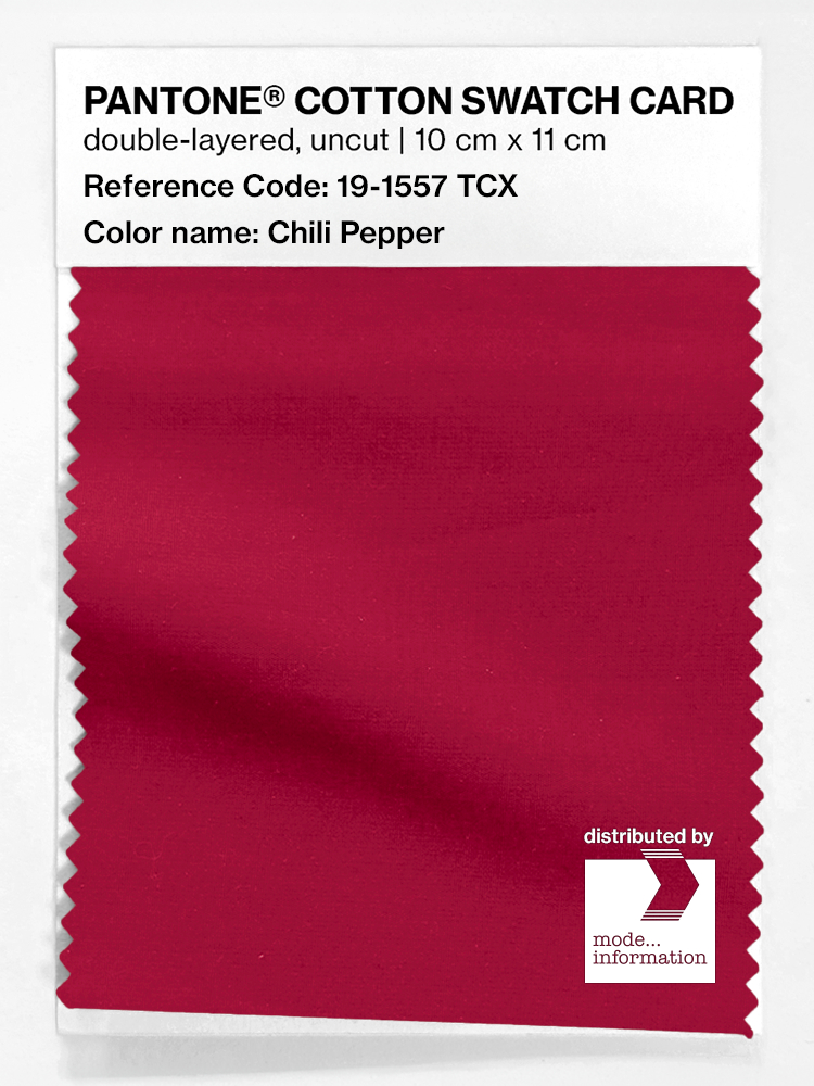 Artikelbild 1 des Artikels “PANTONE® COTTON SWATCH CARD 19-1557 TCX Chili Pepper “