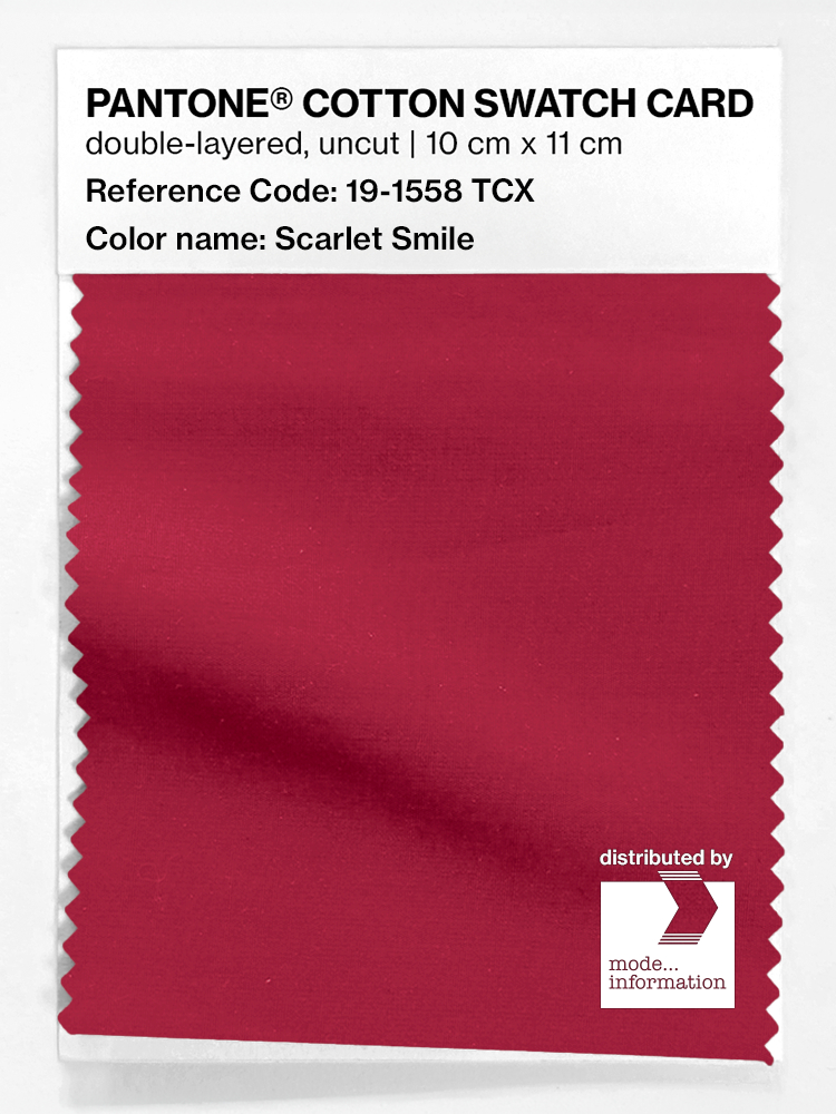 Artikelbild 1 des Artikels “PANTONE® COTTON SWATCH CARD 19-1558 TCX Scarlet Smile “