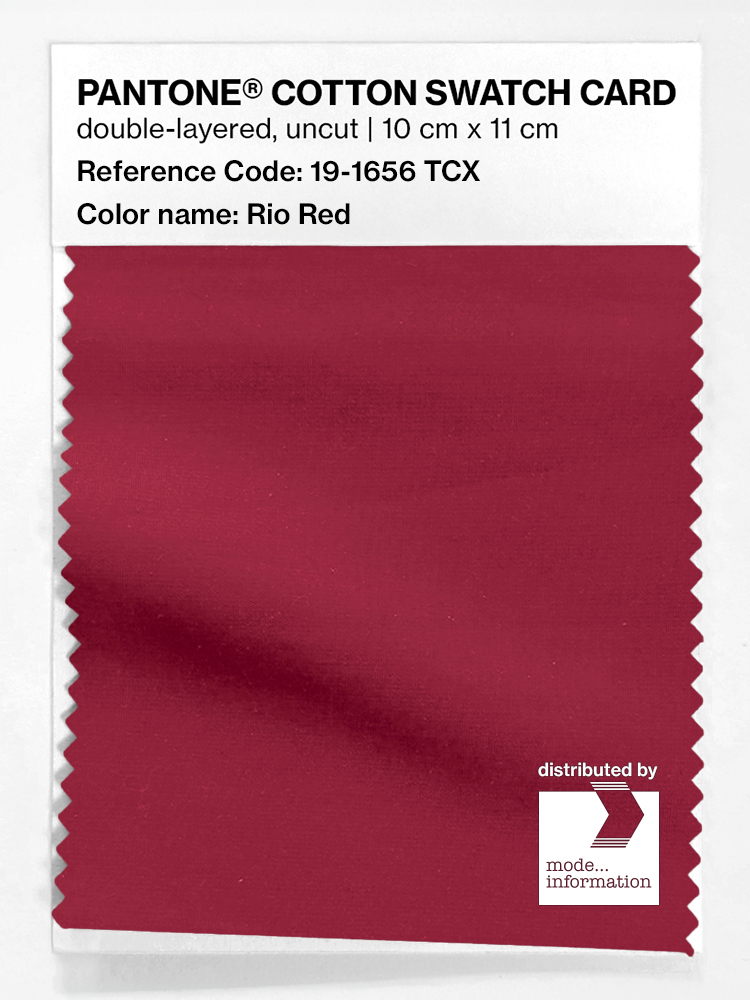 Product image 1 of the product “PANTONE® COTTON SWATCH CARD 19-1656 TCX Rio Red ”