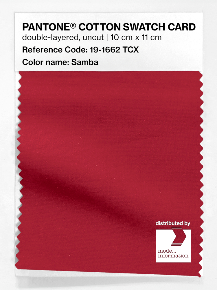 Artikelbild 1 des Artikels “PANTONE® COTTON SWATCH CARD 19-1662 TCX Samba “