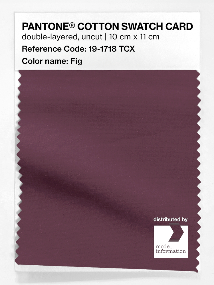 Product image 1 of the product “PANTONE® COTTON SWATCH CARD 19-1718 TCX Fig ”