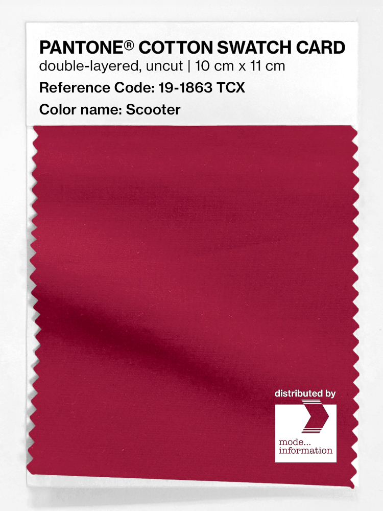 Product image 1 of the product “PANTONE® COTTON SWATCH CARD 19-1863 TCX Scooter ”