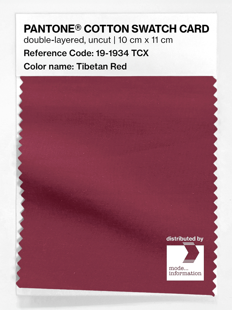 Artikelbild 1 des Artikels “PANTONE® COTTON SWATCH CARD 19-1934 TCX Tibetan Red “