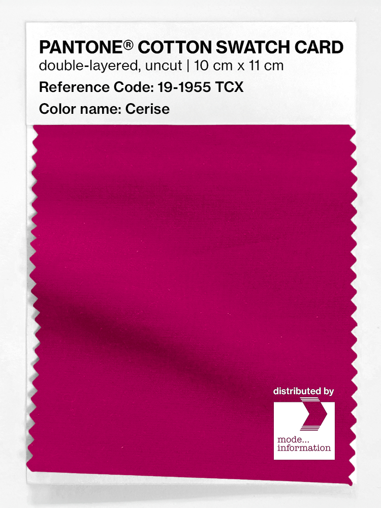 Product image 1 of the product “PANTONE® COTTON SWATCH CARD 19-1955 TCX Cerise ”