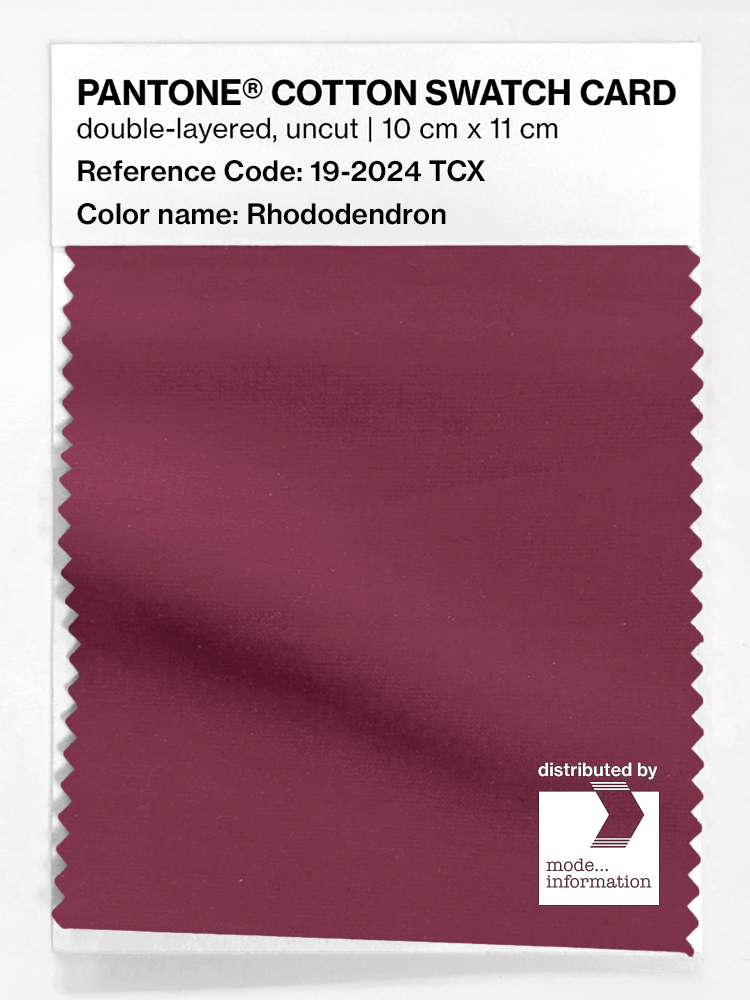 Product image 1 of the product “PANTONE® COTTON SWATCH CARD 19-2024 TCX Rhododendron ”