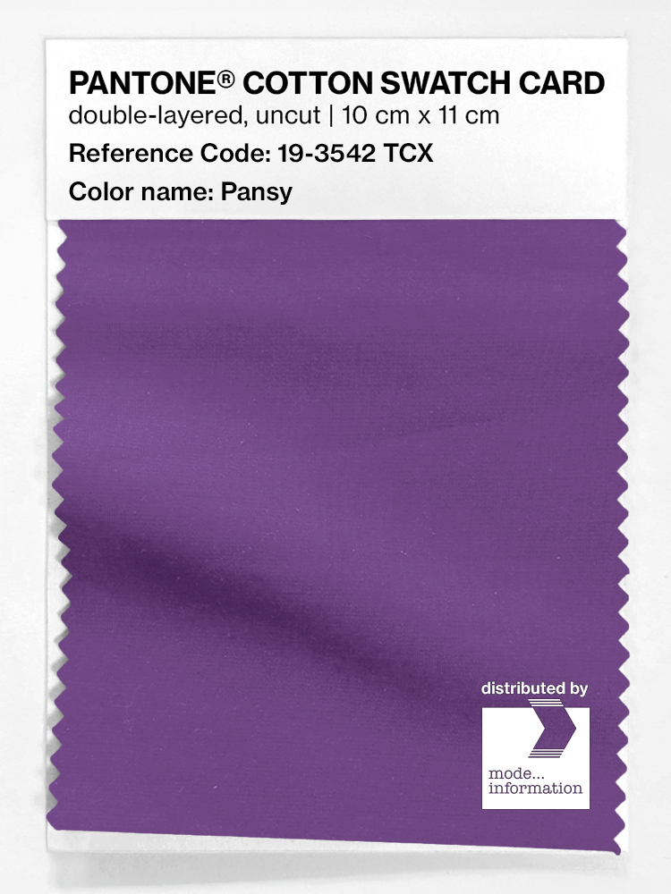 Product image 1 of the product “PANTONE® COTTON SWATCH CARD 19-3542 TCX Pansy ”