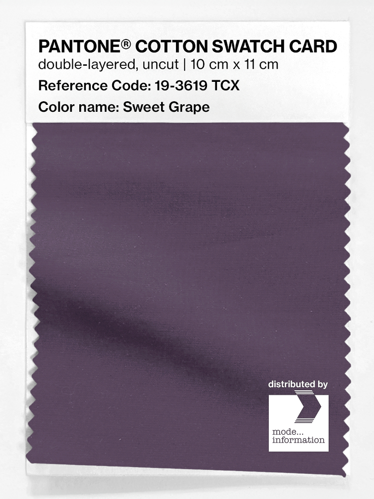 Artikelbild 1 des Artikels “PANTONE® COTTON SWATCH CARD 19-3619 TCX Sweet Grape “