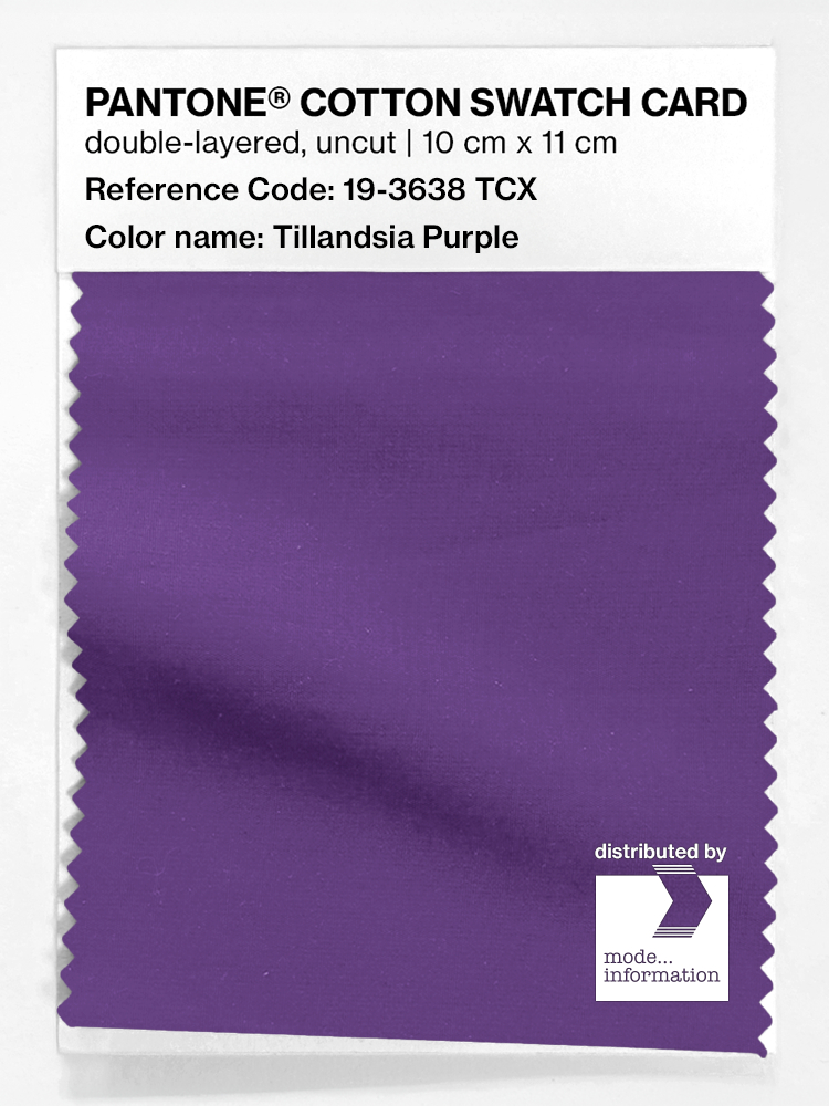 Product image 1 of the product “PANTONE® COTTON SWATCH CARD 19-3638 TCX Tillandsia Purple ”