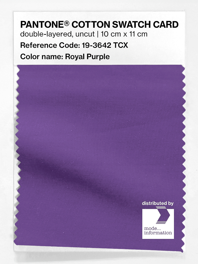 Artikelbild 1 des Artikels “PANTONE® COTTON SWATCH CARD 19-3642 TCX Royal Purple “