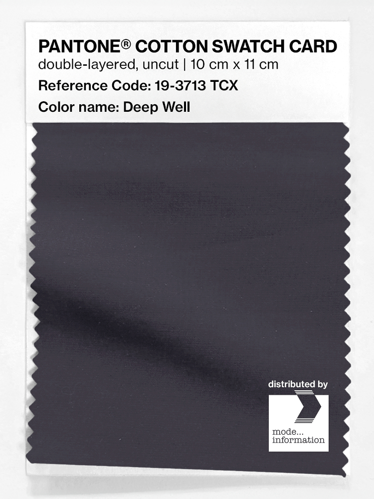 Product image 1 of the product “PANTONE® COTTON SWATCH CARD 19-3713 TCX Deep Well ”