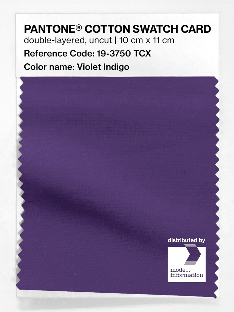 Product image 1 of the product “PANTONE® COTTON SWATCH CARD 19-3750 TCX Violet Indigo ”