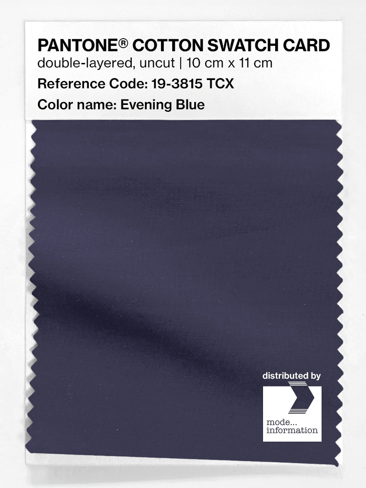 Product image 1 of the product “PANTONE® COTTON SWATCH CARD 19-3815 TCX Evening Blue ”