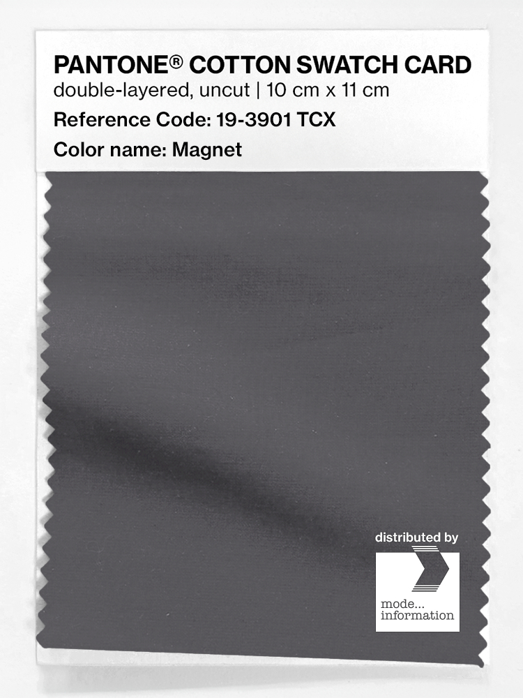 Product image 1 of the product “PANTONE® COTTON SWATCH CARD 19-3901 TCX Magnet ”