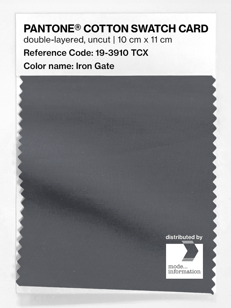 Product image 1 of the product “PANTONE® COTTON SWATCH CARD 19-3910 TCX Iron Gate ”