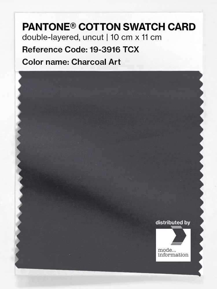 Product image 1 of the product “PANTONE® COTTON SWATCH CARD 19-3916 TCX Charcoal Art ”