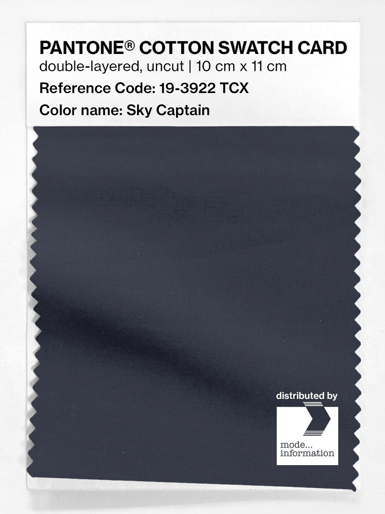 Product image 1 of the product “PANTONE® COTTON SWATCH CARD 19-3922 TCX Sky Captain ”