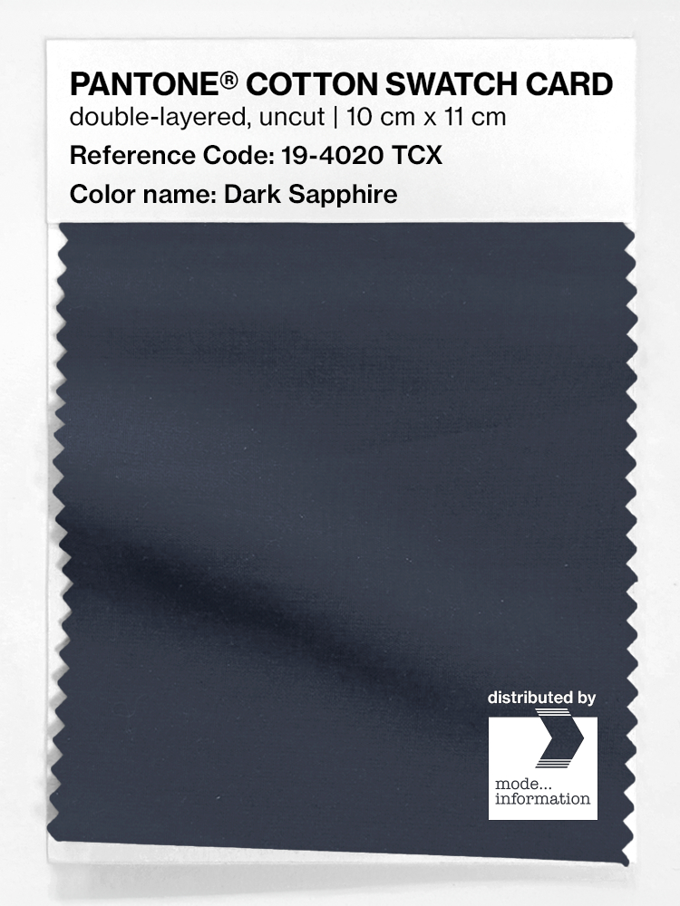 Product image 1 of the product “PANTONE® COTTON SWATCH CARD 19-4020 TCX Dark Sapphire ”