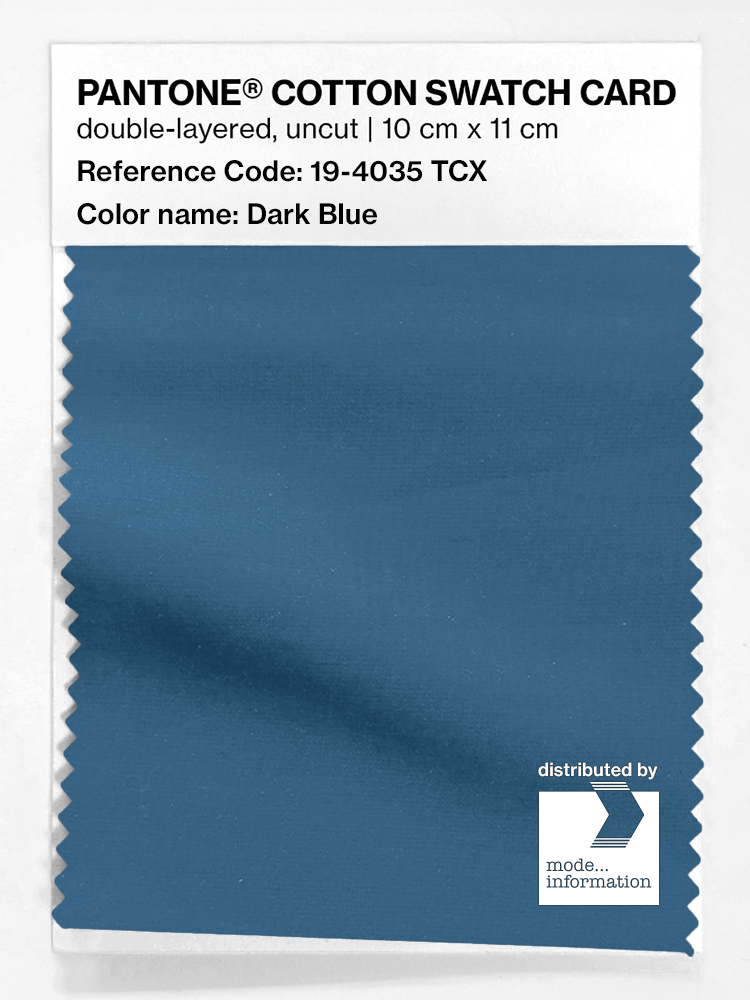 Product image 1 of the product “PANTONE® COTTON SWATCH CARD 19-4035 TCX Dark Blue ”