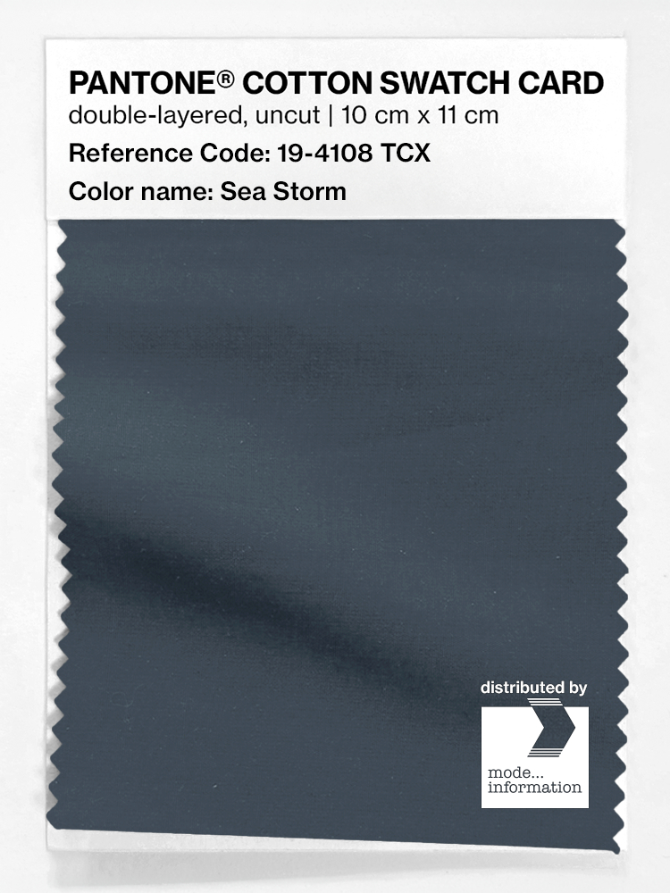 Product image 1 of the product “PANTONE® COTTON SWATCH CARD 19-4108 TCX Sea Storm ”