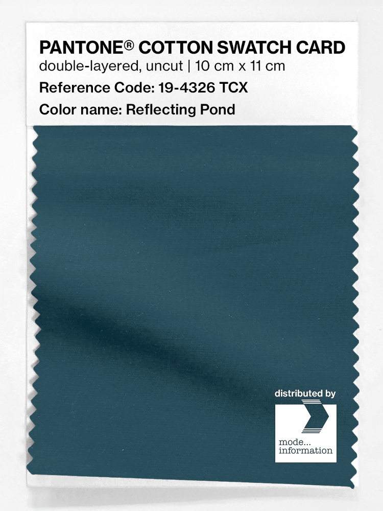 Product image 1 of the product “PANTONE® COTTON SWATCH CARD 19-4326 TCX Reflecting Pond ”