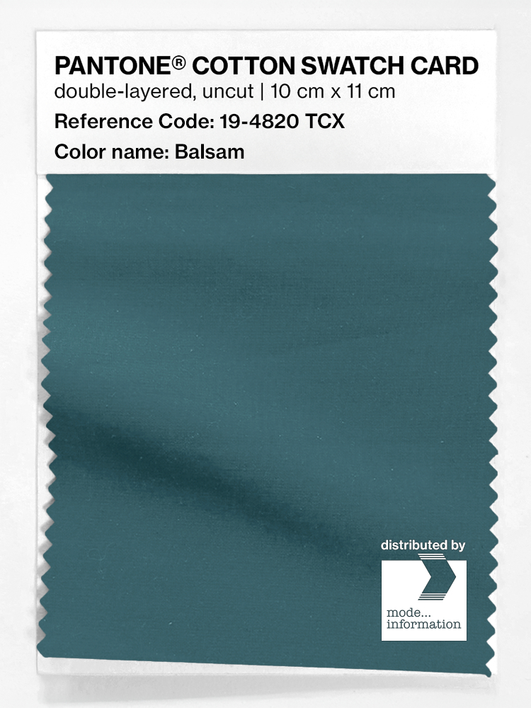 Product image 1 of the product “PANTONE® COTTON SWATCH CARD 19-4820 TCX Balsam ”