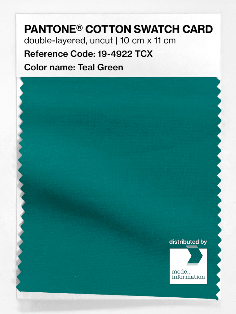 Artikelbild 1 des Artikels “PANTONE® COTTON SWATCH CARD 19-4922 TCX Teal Green “