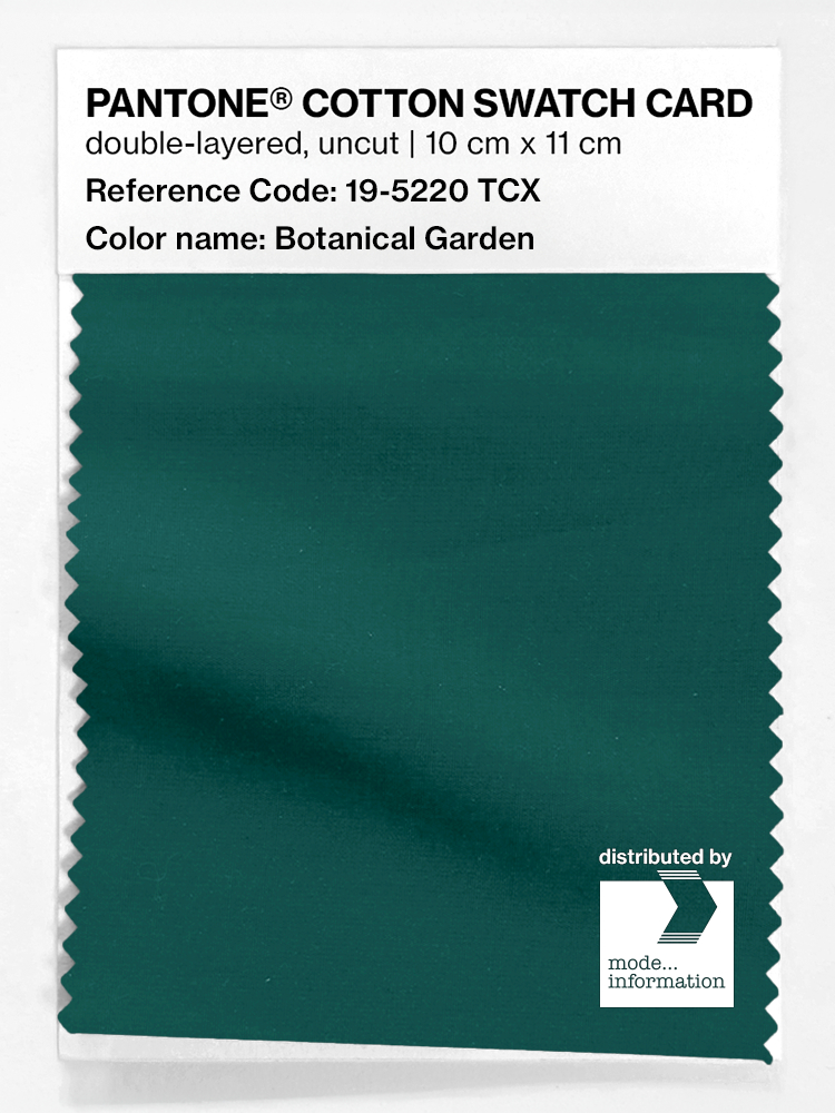 Product image 1 of the product “PANTONE® COTTON SWATCH CARD 19-5220 TCX Botanical Garden ”