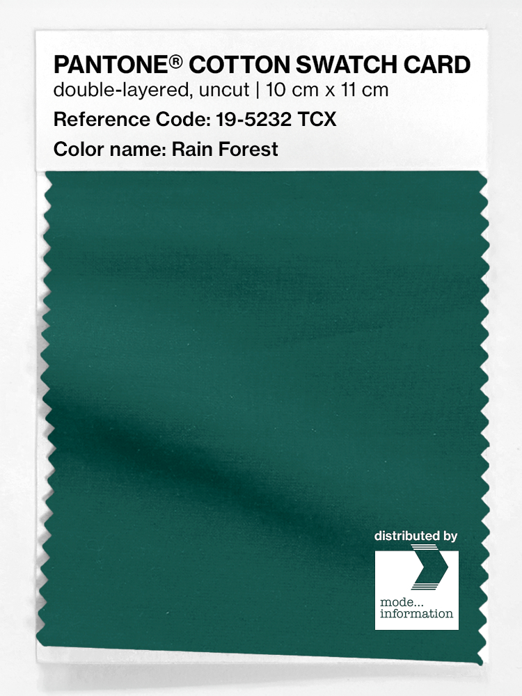 Product image 1 of the product “PANTONE® COTTON SWATCH CARD 19-5232 TCX Rain Forest ”