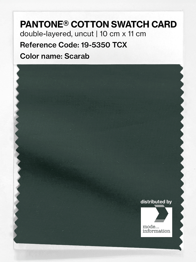 Product image 1 of the product “PANTONE® COTTON SWATCH CARD 19-5350 TCX Scarab ”