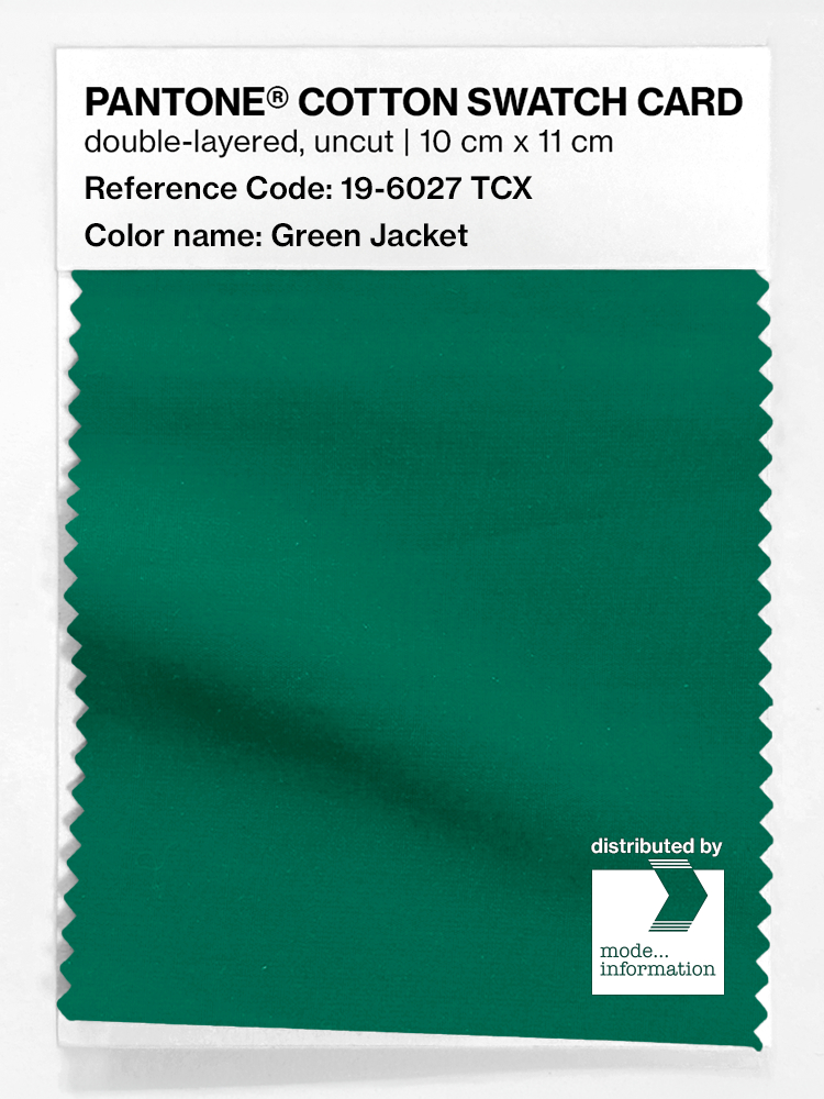 Product image 1 of the product “PANTONE® COTTON SWATCH CARD 19-6027 TCX Green Jacket ”