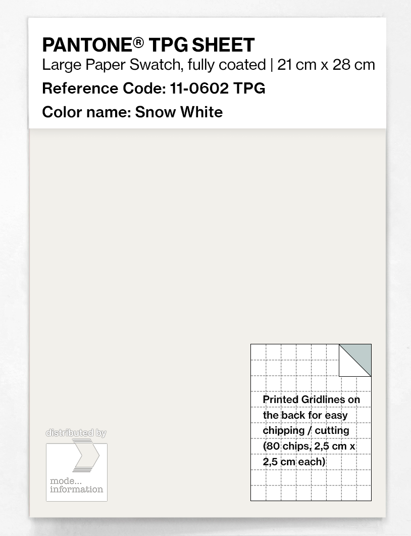 Product image 1 of the product “PANTONE® TPG SHEET 11-0602 TPG Snow White ”