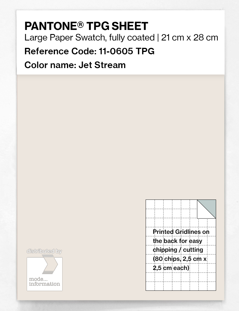 Product image 1 of the product “PANTONE® TPG SHEET 11-0605 TPG Jet Stream ”