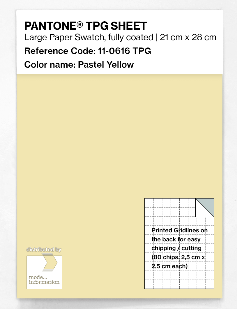 Artikelbild 1 des Artikels “PANTONE® TPG SHEET 11-0616 TPG Pastel Yellow “