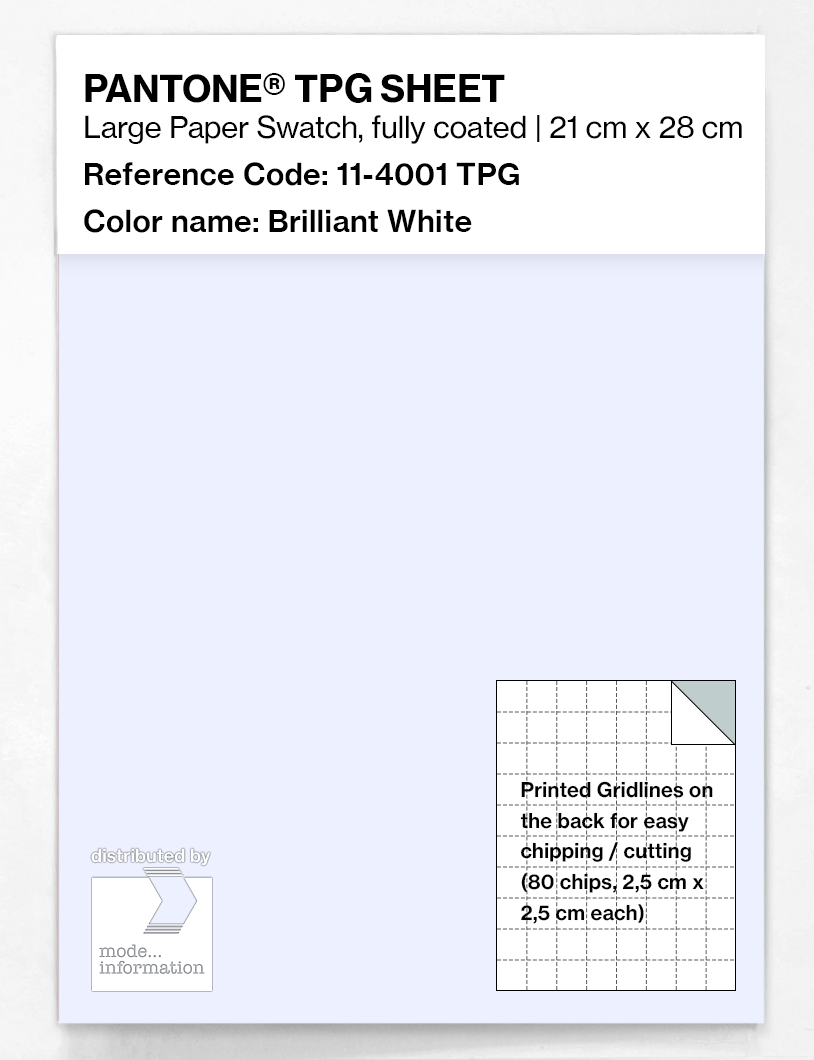 Artikelbild 1 des Artikels “PANTONE® TPG SHEET 11-4001 TPG Brilliant White “