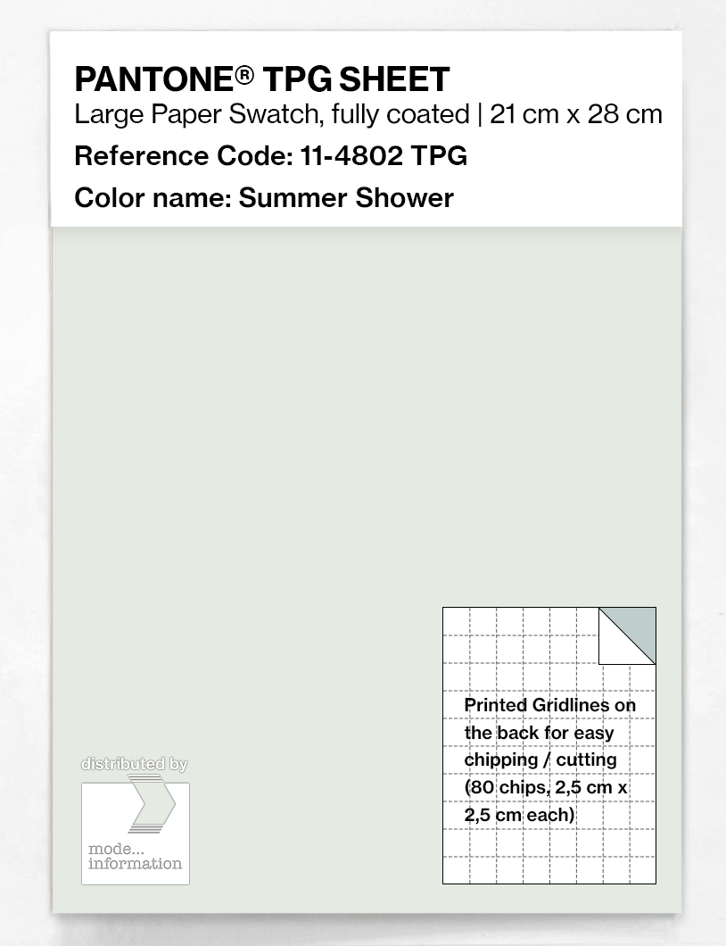 Product image 1 of the product “PANTONE® TPG SHEET 11-4802 TPG Summer Shower ”