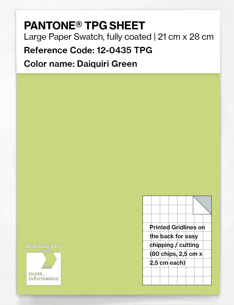 Product image 1 of the product “PANTONE® TPG SHEET 12-0435 TPG Daiquiri Green ”