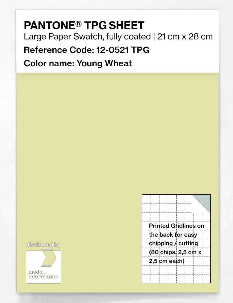 Product image 1 of the product “PANTONE® TPG SHEET 12-0521 TPG Young Wheat ”