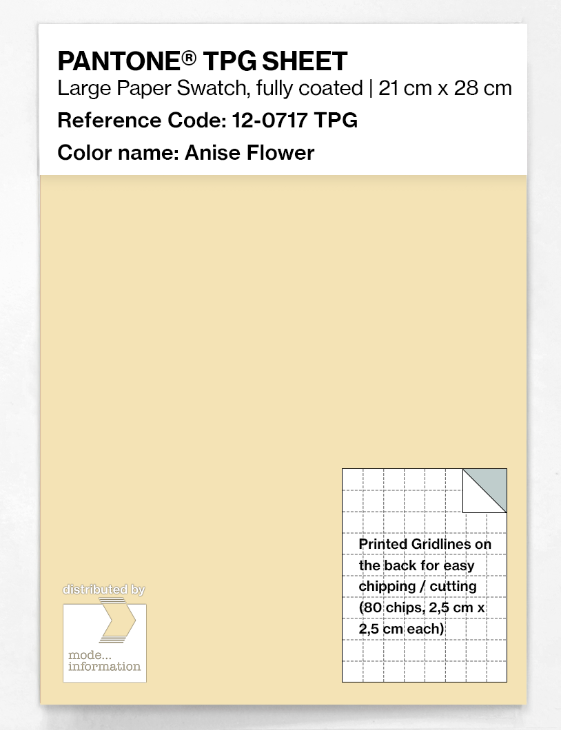 Product image 1 of the product “PANTONE® TPG SHEET 12-0717 TPG Anise Flower ”