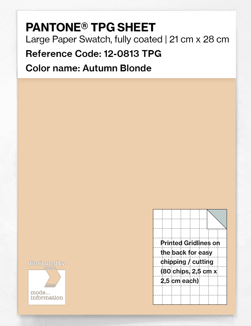 Product image 1 of the product “PANTONE® TPG SHEET 12-0813 TPG Autumn Blonde ”