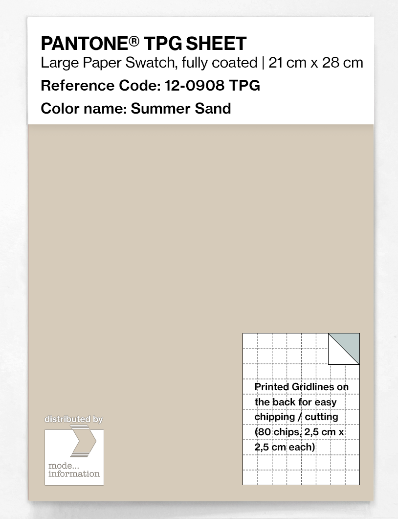 Product image 1 of the product “PANTONE® TPG SHEET 12-0908 TPG Summer Sand ”