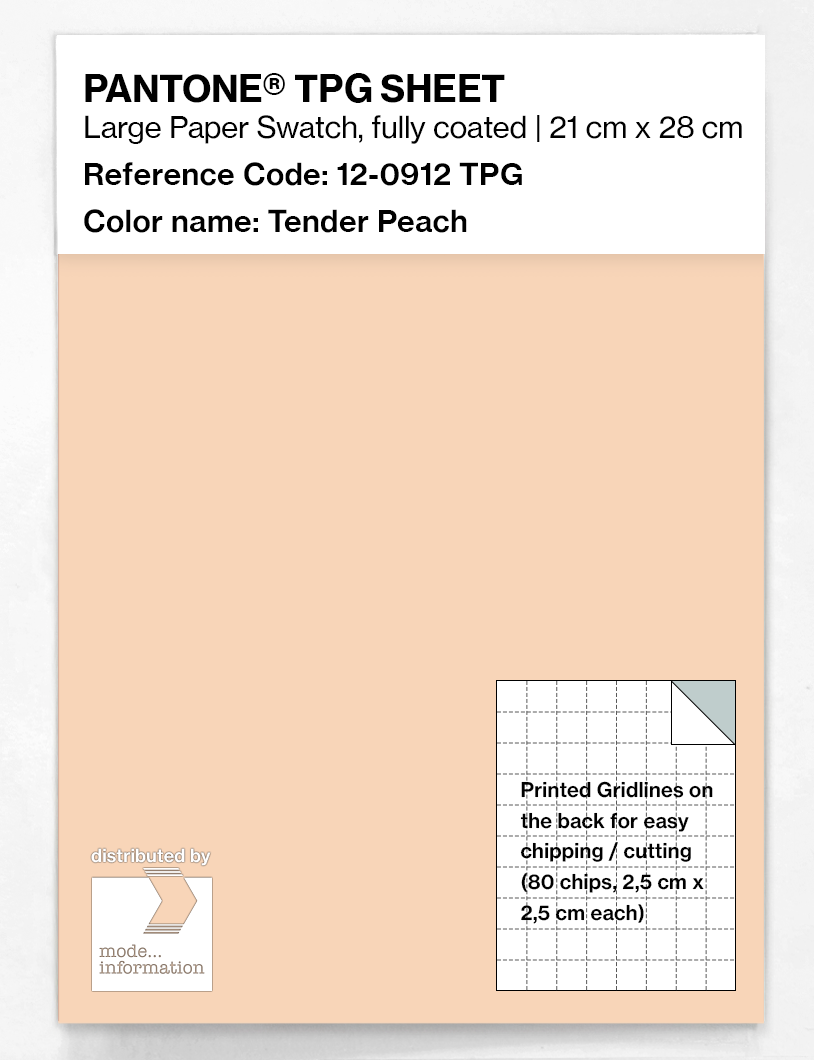 Product image 1 of the product “PANTONE® TPG SHEET 12-0912 TPG Tender Peach ”