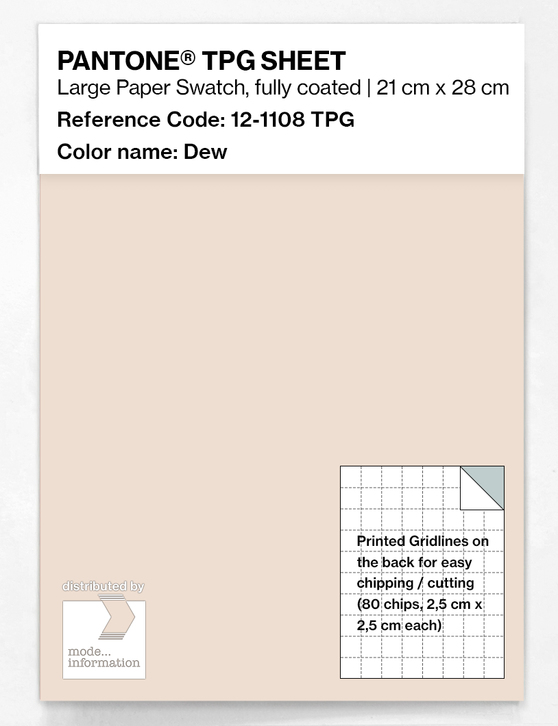 Product image 1 of the product “PANTONE® TPG SHEET 12-1108 TPG Dew ”