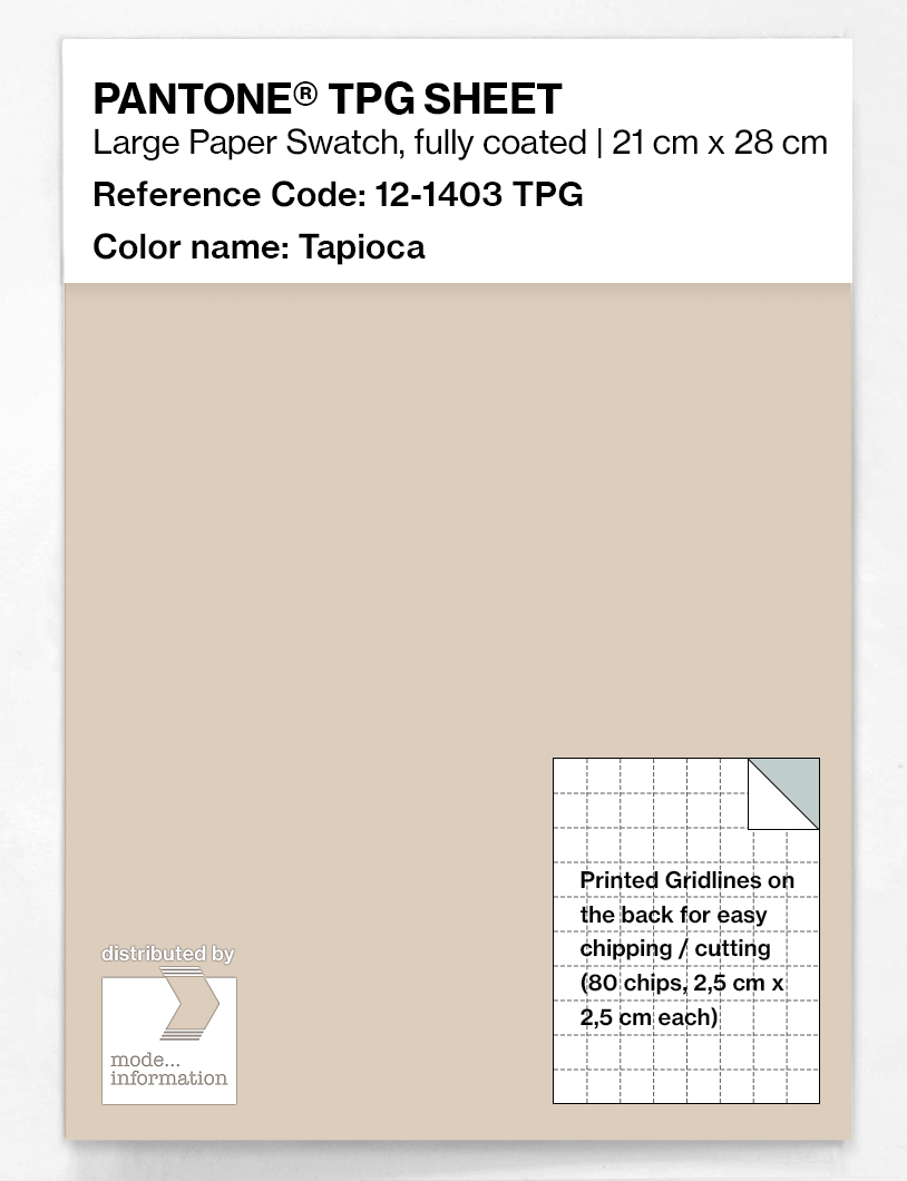 Product image 1 of the product “PANTONE® TPG SHEET 12-1403 TPG Tapioca ”