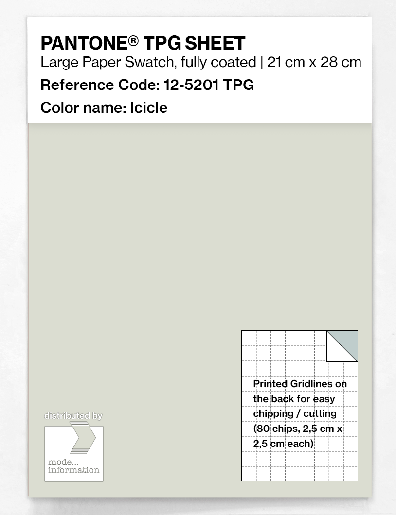 Product image 1 of the product “PANTONE® TPG SHEET 12-5201 TPG Icicle ”