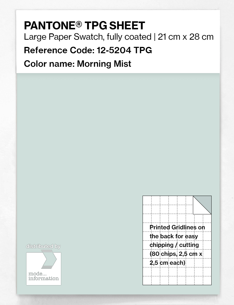 Product image 1 of the product “PANTONE® TPG SHEET 12-5204 TPG Morning Mist ”