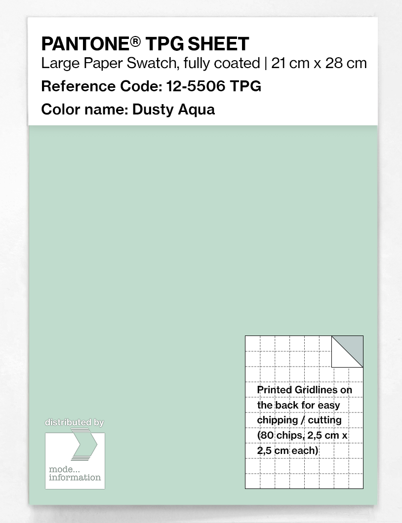 Product image 1 of the product “PANTONE® TPG SHEET 12-5506 TPG Dusty Aqua ”
