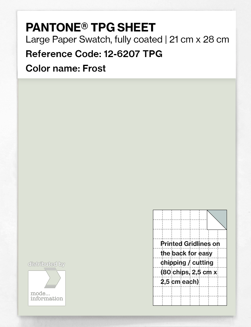 Product image 1 of the product “PANTONE® TPG SHEET 12-6207 TPG Frost ”